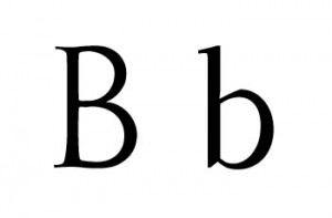 La letra B