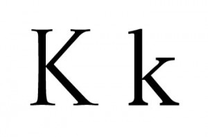 La letra k se usa en palabras como kilómetro, kiwi, kilogramo.